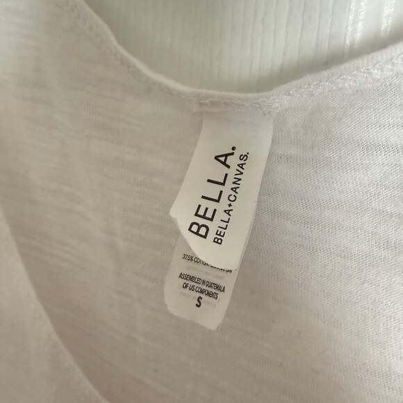 Bella + Canvas White USA Graphic Print Racerback Tank Top - Picture 4 of 4